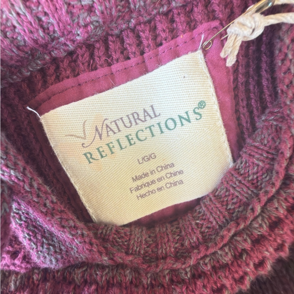 NATURAL REFLECTIONS ladies NWT large 100% cotton sweat sweater - Picture 11 of 13
